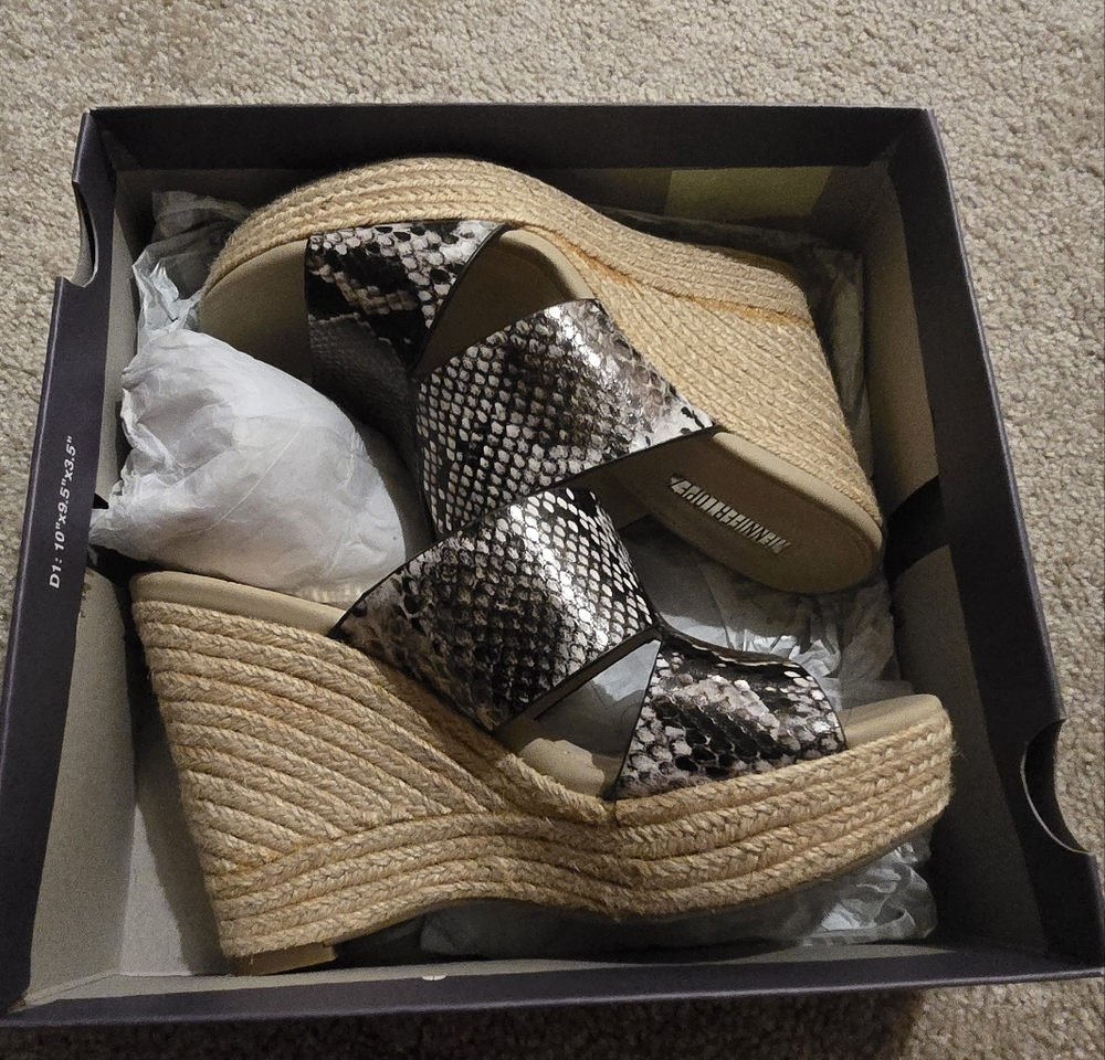 Snake Print Wedges
